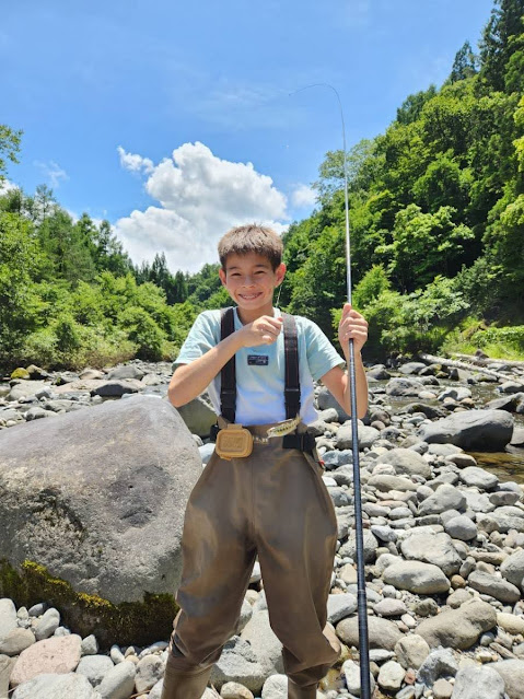 一色の森プライベートサウナで渓流釣り