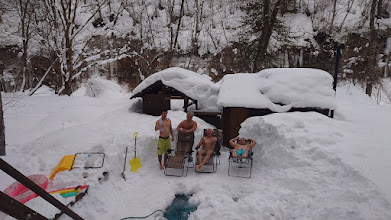 雪のサウナ最高