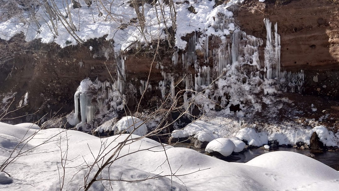 雪化粧の一色川
